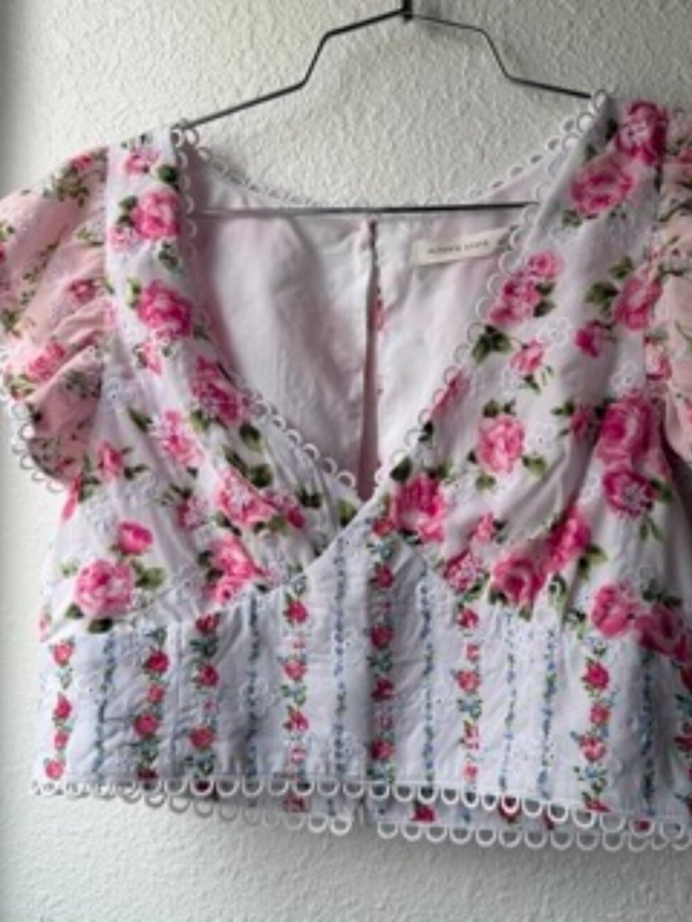 Altar'd State Pink and White Floral top (part of a set, sold separately)